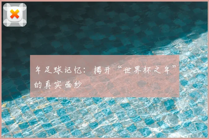 年足球记忆：揭开“世界杯之年”的真实面纱